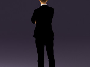 man in black suit 0450 Modelo 3D