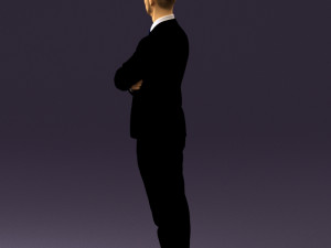man in black suit 0450 Modelo 3D