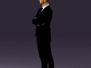 man in black suit 0450 Modelo 3D