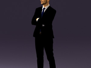 man in black suit 0450 Modelo 3D