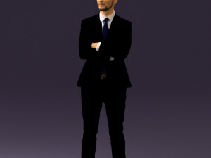 man in black suit 0450 Modelo 3D