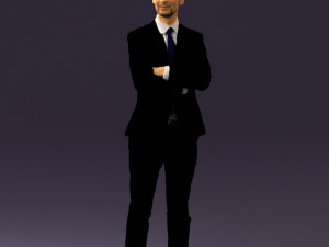 man in black suit 0450 Modelo 3D