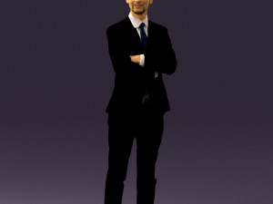 man in black suit 0450 Modelo 3D