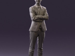 man in black suit 0450 Modelo 3D