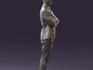 man in black suit 0450 Modelo 3D