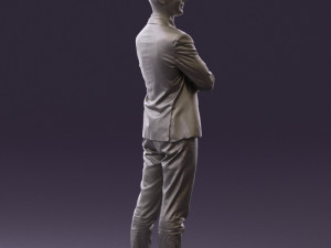 man in black suit 0450 Modelo 3D