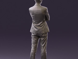 man in black suit 0450 Modelo 3D