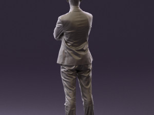 man in black suit 0450 Modelo 3D