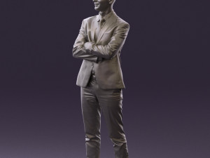 man in black suit 0450 Modelo 3D