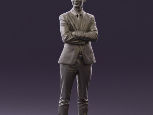 man in black suit 0450 Modelo 3D