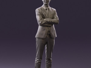 man in black suit 0450 Modelo 3D