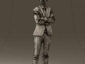man in black suit 0450 Modelo 3D