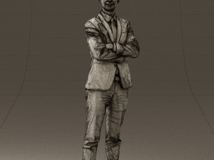 man in black suit 0450 Modelo 3D