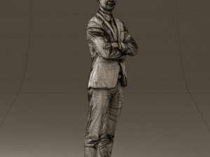 man in black suit 0450 Modelo 3D