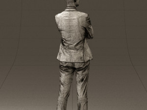 man in black suit 0450 Modelo 3D