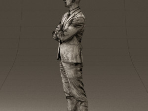 man in black suit 0450 Modelo 3D