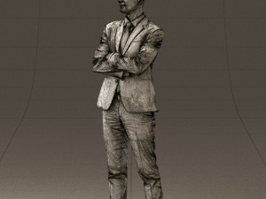 man in black suit 0450 Modelo 3D