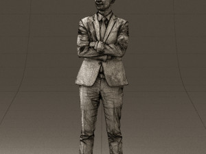 man in black suit 0450 Modelo 3D