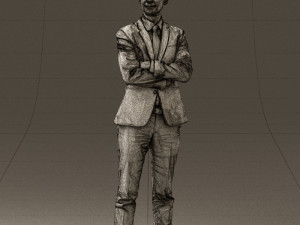 man in black suit 0450 Modelo 3D