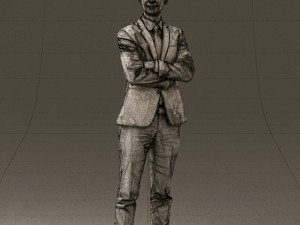 man in black suit 0450 Modelo 3D