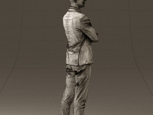 man in black suit 0450 3d print ready Modelo de Impressão 3D