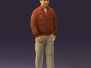 man in helicopter pilot suit 0443 3D-Modell