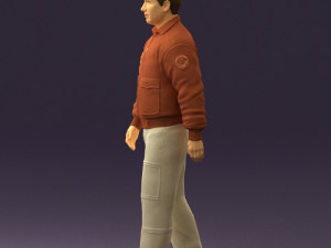 man in helicopter pilot suit 0443 3D-Modell