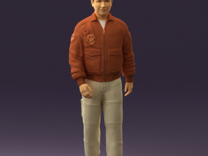 man in helicopter pilot suit 0443 3D-Modell