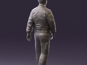 man in helicopter pilot suit 0443 3d print ready 3D प्रिंट मॉडल