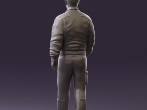 man in helicopter pilot suit 0443 3d print ready 3D प्रिंट मॉडल