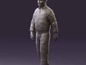 man in helicopter pilot suit 0443 3d print ready 3D प्रिंट मॉडल