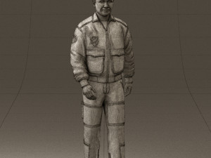 man in helicopter pilot suit 0443 3d print ready 3D प्रिंट मॉडल