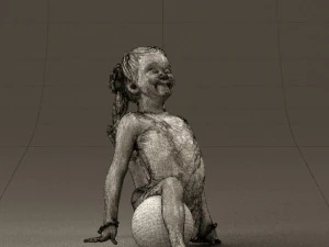 gymnastics girl in pink 0442 3D Model