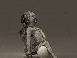 gymnastics girl in pink 0442 Modèle 3D