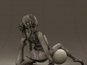 gymnastics girl in pink 0442 3D Model