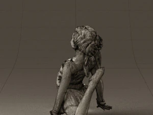 gymnastics girl in pink 0442 3D Model