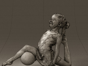 gymnastics girl in pink 0442 Modèle 3D