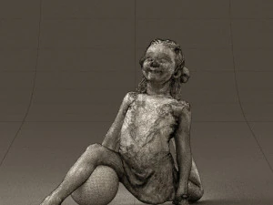 gymnastics girl in pink 0442 3D Model