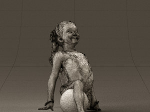 gymnastics girl in pink 0442 Modèle 3D