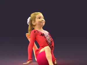 gymnastics girl in pink 0442 3d print ready 3D Print Model