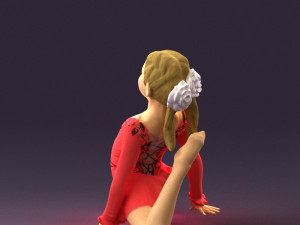 gymnastics girl in pink 0442 3d print ready 3D 프린트 모델