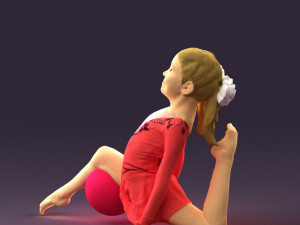 gymnastics girl in pink 0442 3d print ready 3D 프린트 모델