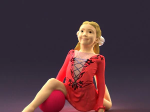 gymnastics girl in pink 0442 3d print ready 3D Print Model