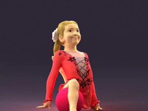 gymnastics girl in pink 0442 3d print ready 3D Print Model