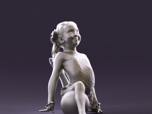 gymnastics girl in pink 0442 3d print ready 3D 프린트 모델