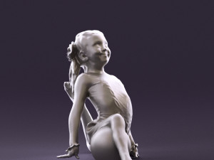 gymnastics girl in pink 0442 3d print ready 3D 프린트 모델
