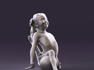 gymnastics girl in pink 0442 3d print ready 3D Print Model