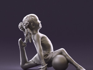 gymnastics girl in pink 0442 3d print ready 3D 프린트 모델
