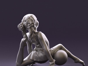 gymnastics girl in pink 0442 3d print ready 3D 프린트 모델