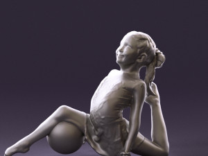 gymnastics girl in pink 0442 3d print ready 3D 프린트 모델